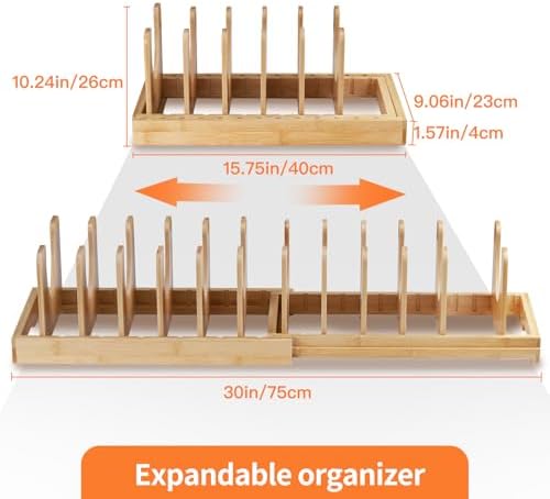 Bamboo Pots and Pans Organizer under Cabinet - Image 3