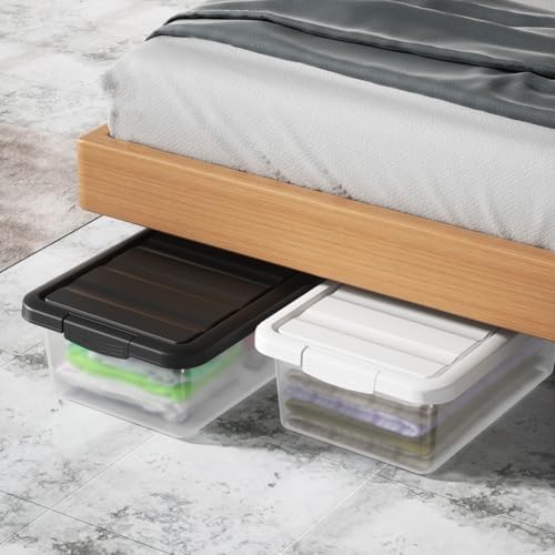 Stackable Plastic Storage Bins with Lids, 14 Qt, 2 Pack - Image 5