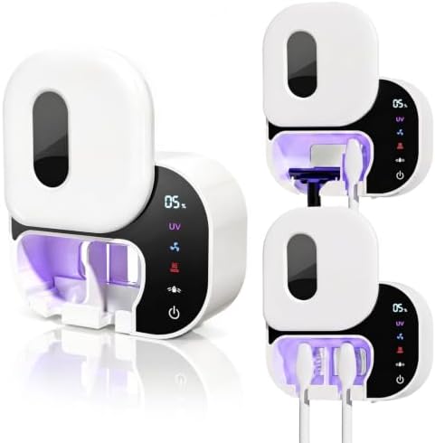 Toothbrush Holder for Bathroom, Dual-Mode UV Cleaning, Heated Drying by JYFJYF