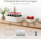 Storage Baskets for Shelves, 5 Pack, 2 Sizes Organizer Bins - Image 2