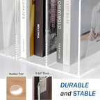 Clear Acrylic Magazine File Holder, 3 Compartment Vertical Desk File Organizer Rack for Folders, Documents, and Books, No Assembly Required, Non-Slip Base - 8.46 x 7.28 x 6.1 IN - Image 4