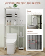 Toilet Storage Rack, 5-Tier Behind Toilet Storage with Side Racks Above Toilet Organizer for Bathroom Balcony Laundry, White - Image 5