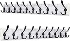 SKOLOO Rustic Large Wall Mounted Coat Rack-38.6'' Long Coat Rack for Wall, Pine Solid Wood Coat Rack Hook, Farmhouse Coat Hanger Wall Mount for Hanging Jacket Coat Hat, Pack of 2 by SKOLOO