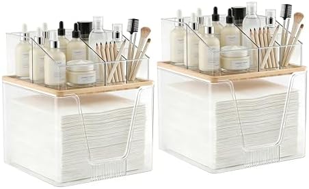 SPOSPO 2 in 1 Disposable Facial Towel Holder and Cosmetic Organizer by SPOSPO