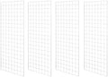 Heavy Duty Commercial Grade Gridwall Panels – Grid Panel for Any Retail Display, 2’ Width x 5’ Height, 4 Gridwall Panels Per Carton (White Finish) by Home