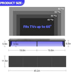 aboxoo 45" TV Riser with Light for 32-60 inch TV, TV Shelf with Steel Legs - Image 6