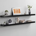 Homeforia 48 Inch Floating Shelves, High-End Solid Pine Wood, Set of 2 by Homeforia
