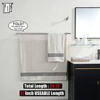 JQK Double Bath Towel Bar, 30 Inch 304 Stainless Steel Thicken 0.8mm Towel Rack for Bathroom, Towel Holder Polished Chrome Wall Mount, Useable Length 27 Inch, TB100L27-CH - Image 3