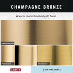 Delta Mylan 4-Piece Bathroom Set Champagne Bronze 18" Towel Rack, Toilet Paper Holder, Hand Towel Holder, Hook| Bathroom Accessory Set Towel Holder 4-Piece Hardware MYN64-CZ - Image 5