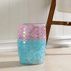 Bathroom Wastebasket - Glass Decorative Trash Can (Mermaid)… - Image 4