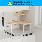 Golener Countertop Shelf, Kitchen Counter Organizer, Adjustable, Stackable - Image 3