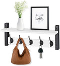 Sorbus Coat Rack Wall Mount with Shelf (White, 24 Inch) by Sorbus