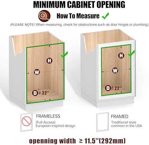 JOWBOOW 2-Tier Cabinet Pull Out Shelves, 11" W x 22" D, Chrome - Image 4