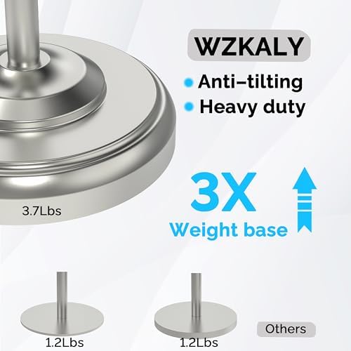 Toilet Paper Holder Stand with Storage 4 Extra Rolls, Brushed Nickel - Image 5