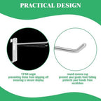 40Pcs 6" Gridwall Display Hooks Assortment Set, White Metal Grid Wall Panel Hanging Display Hook for Garage Shop Retail Storage, Wire Diameter 5mm/ 0.2” - Image 5