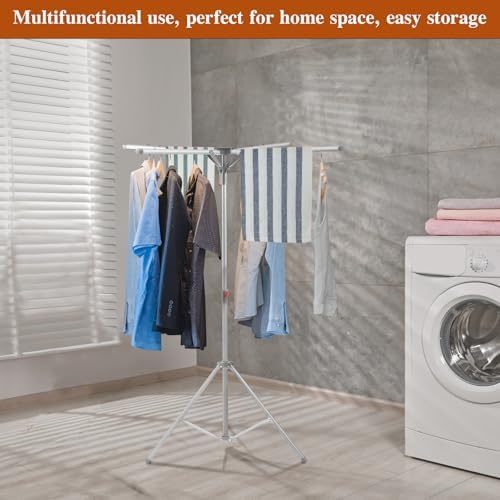 Shimeyao Metal Shopping Bag Rack 51-71 Inch Adjustable Height Heavy Duty Bag Display Stand Holder for Vendors with 4 Foldable Arms for Malls, Boutique, Trade Show, Craft Fairs(Gray) - Image 3