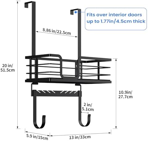 TJ.MOREE Over the Door/Wall Mount Ironing Board Hanger, Laundry Room Iron and Ironing Board Caddy Storage for Water Mister, Fabric Sprays, Laundry Detergent - Image 3