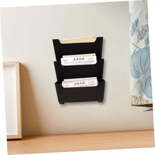 Sewroro Wall Hanging File Organizer for Receipts and Mail, Plastic Coffee - Image 6