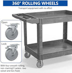 Heavy-Duty Utility Cart Tool Cart, Extra Large Rolling Carts with Storage Handle, Work Cart Service Carts for Garage Warehouse, Workshop, Office, School - Image 5