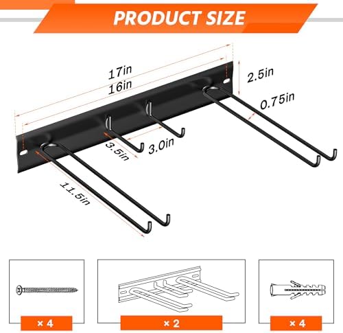 Ultrawall Ski Rack, Wall Mounted Ski Storage Rack, Garage Skis Holder - Image 2