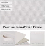 WUIKE Fabric Storage Bins with Lids, Decorative Boxes, Beige, Large, 3-Pack - Image 4