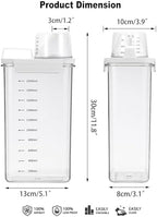 Sumnacon Laundry Detergent Dispenser 2 Pcs Sturdy Plastic Laundry Powder Storage Box with Cup Laundry Detergent Organizer for Laundry Room Versatile Laundry Beads Container Organizer for Borax,Grain - Image 3