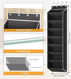 KYEVIS Over The Door Shoe Organizer Storage Fit 16-24 Pairs Hanging Shoe Rack Organiser for Closet Door, Deep Pocket Shoe Holder for Sneakers,Boots Storage(1 Pack Black) - Image 7