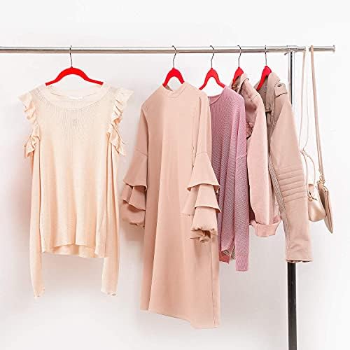 DLD Velvet Hangers Non Slip Suit Hangers 50 Pack， Space Saving Clothes Hanger Premium Velvet Non Slip Hanger Ultra Thin Adult Hanger for Coats, 360° Rotating Silver Hook - Image 5