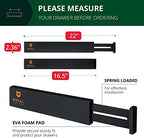 Bamboo Drawer Dividers Organizers, Adjustable Drawer Separator Splitters, 17–22 Inches Expandable Drawer Divider Organizer for Large Utensils, Kitchen, Bedroom, Dresser & Office Drawers 4-Pack, Black - Image 2
