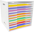 12 Tier Scrapbook Paper Organizer,13"x13" Scrapbook Paper Organizer Storage by Unknown