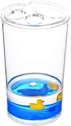 Locco Decor 5 Piece Acrylic Liquid 3D Floating Motion Bathroom Vanity Accessory Set Duck - Image 3