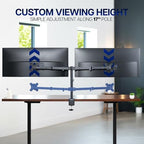 VIVO Dual Ultrawide Monitor Desk Mount, Heavy Duty Fully Adjustable Steel Stand, Holds 2 Computer Screens up to 38 inches and Max 22lbs Each, Black, STAND-V038 - Image 5