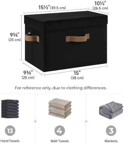 StorageWorks Fabric Storage Bins with Lids, Closet Storage Bins - Image 2