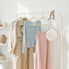 ManGotree Velvet Coat Hangers with 360° Swivel Gold Hook 66 Pack Beige - Image 7