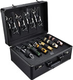 Yueieoun Barber Accessories Case, Profesional Barbers Briefcase Tool Case, Barber Cases for Clippers and Supplies, Hair Scissors Clippers Trimmer Organizer, Barbers Suitcase with Code Lock Black by Yueieoun