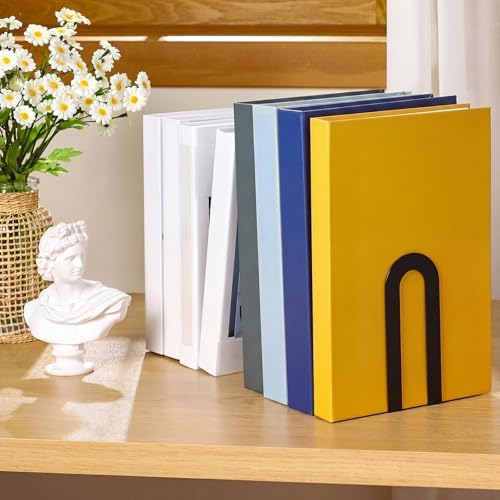 Chunful 30 Pcs Black Metal BookEnds Shelves, 5.5 x 3.75 x 2.25 in - Image 4