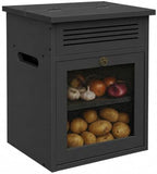 Potato & Onion Storage Bin, Kitchen Counter Storage Cabinet, Black by Unknown