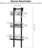 ODesign 3-Tier Over the Door Shower Caddy Hanging,Black - Image 3