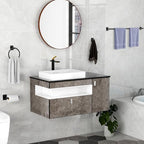 KLJKPA 4-Piece Bathroom Hardware Set, 32 inch Bathroom Towel Holder - Image 6