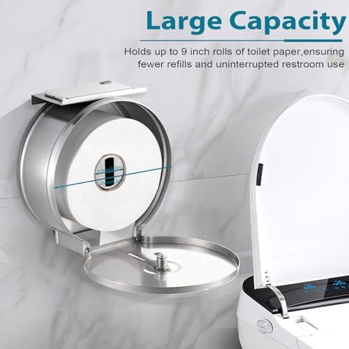 Pollock Commercial Jumbo Toilet Paper Dispenser with Shelf,SUS 304 - Image 2