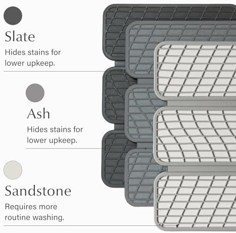 Dorai Home Dish Pad - Collapsable Stone Dish Drying Mat with Diatomaceous Earth for Quick Drying - Ultra Absorbent - Encased in Silicone - Eco-Friendly, Foldable - Large 24.6" x 16.5", Slate - Image 5