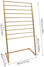 Scarf Display Stand, 10 Tier Metal Scarf Holder Organizer, Scarf Hanger Scarf Holder Scarf Organizer Belt Organizer Pants Rack Scarf Rack for Commercial Clothing Retail Store (Gold, 80cm) - Image 4
