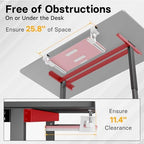 BONTEC Under Desk Keyboard Tray, Pull-Out Keyboard & Mouse Platform - Image 7
