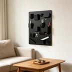 Creative Wall Storage Rack ABS Multi-Grid Storage (Black) - Image 6