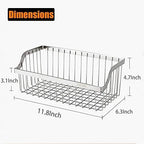 Wire Baskets, SUS304 Stainless Steel Storage Baskets, Durable Baskets for Storage Wall Mount, Hanging Wire Baskets Wall Mount Baskets for Kitchen, Bathroom, Closets - 4 Set - Image 2