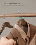 SONGMICS Wooden Suit Hangers 10 Pack, Extra-Wide Shoulder Clothes Hangers - Image 5