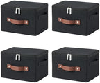 4PCS Storage Bins with Zipper Lids Decorative Lidded Basket Box by VinneGenzz