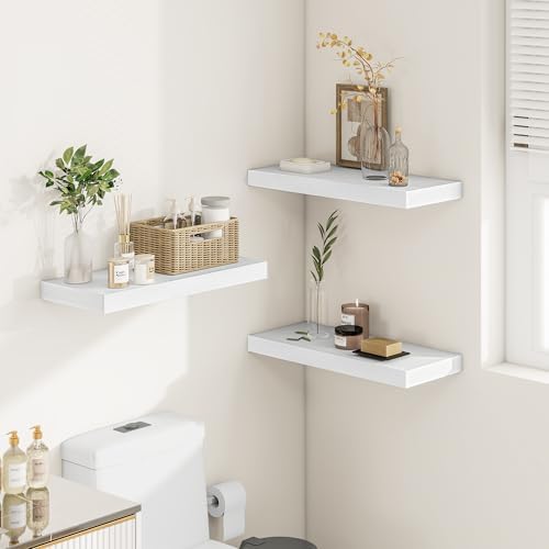 Vivelove 12" Deep Floating Shelves 24x12” Set of 2, White - Image 2