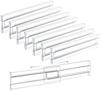 Guo's hyekbe 8 Pack 3.2 Inch Tall ABS Drawer Divider -Expandable from 10.9-20.5''-Adjustable Dresser Drawer Plastic Organizer Separators for Flatware, Utensil, cosmetics，Underwear，office supplies by Guo%27s+hyekbe