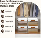 Homsorout Large Storage Bins with Lids - 6 Pack Foldable Decorative Organizers with Clear Windows & Handles, Cube Storage Organizers for Clothes, Blankets, Sweaters, Sheets, White - Image 6